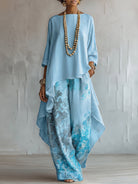 Damen Zweiteiler Blumenmuster Bohème Hosen Set - Image 6