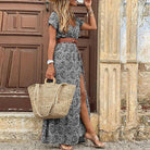 Damen Sommer Paisley Maxikleid Tailliert - Image 3