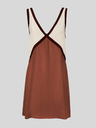 Damen Minikleid Rückenfrei Kontrast Design - Image 5