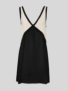 Damen Minikleid Rückenfrei Kontrast Design - Image 6