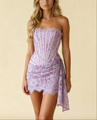 Damen Spitzenkorsett Minikleid figurebetont kurz - Image 8