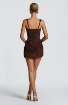 Damen Drapiertes Korsett Minikleid - Image 4