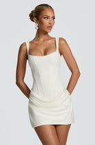 Damen Drapiertes Korsett Minikleid - Image 5
