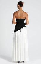 Trägerloses Korsett Maxikleid Schaldetail hohem Schlitz - Image 15