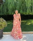 Damen Ärmellos Blumen Maxikleid - Image 4