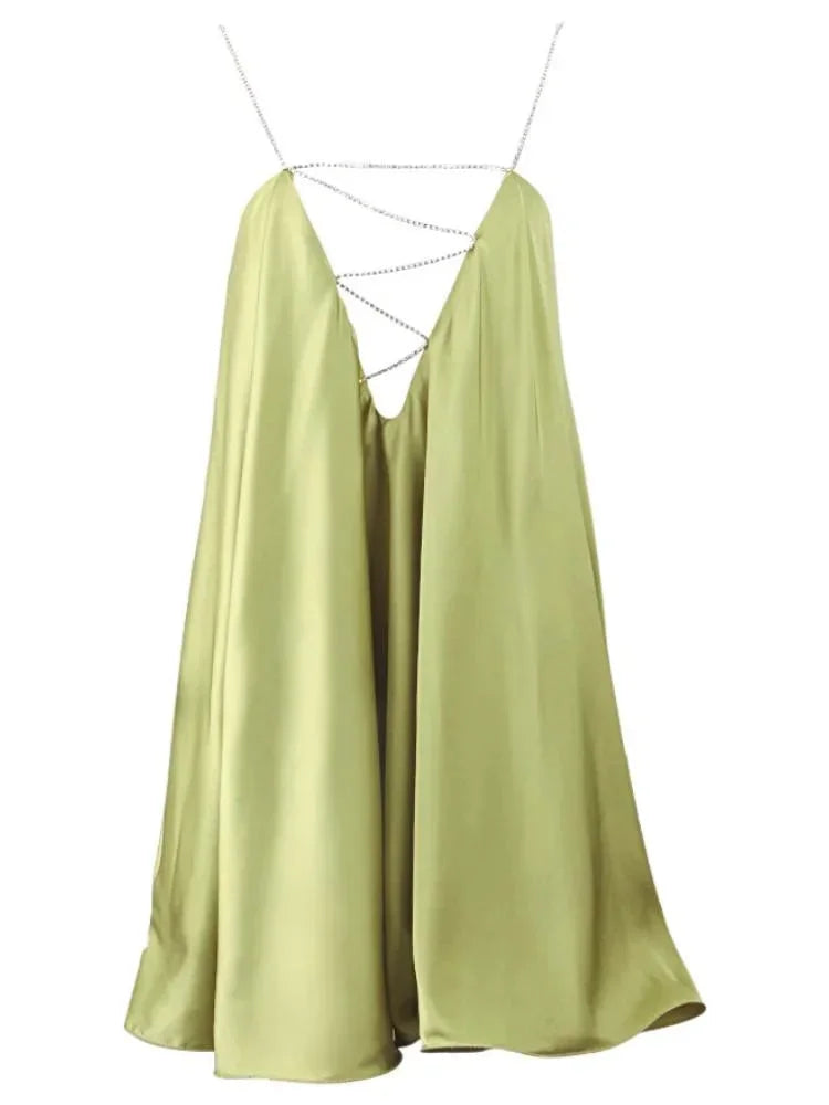 Damen Minikleid mit Kette Abend Partykleid kurz - Image 6