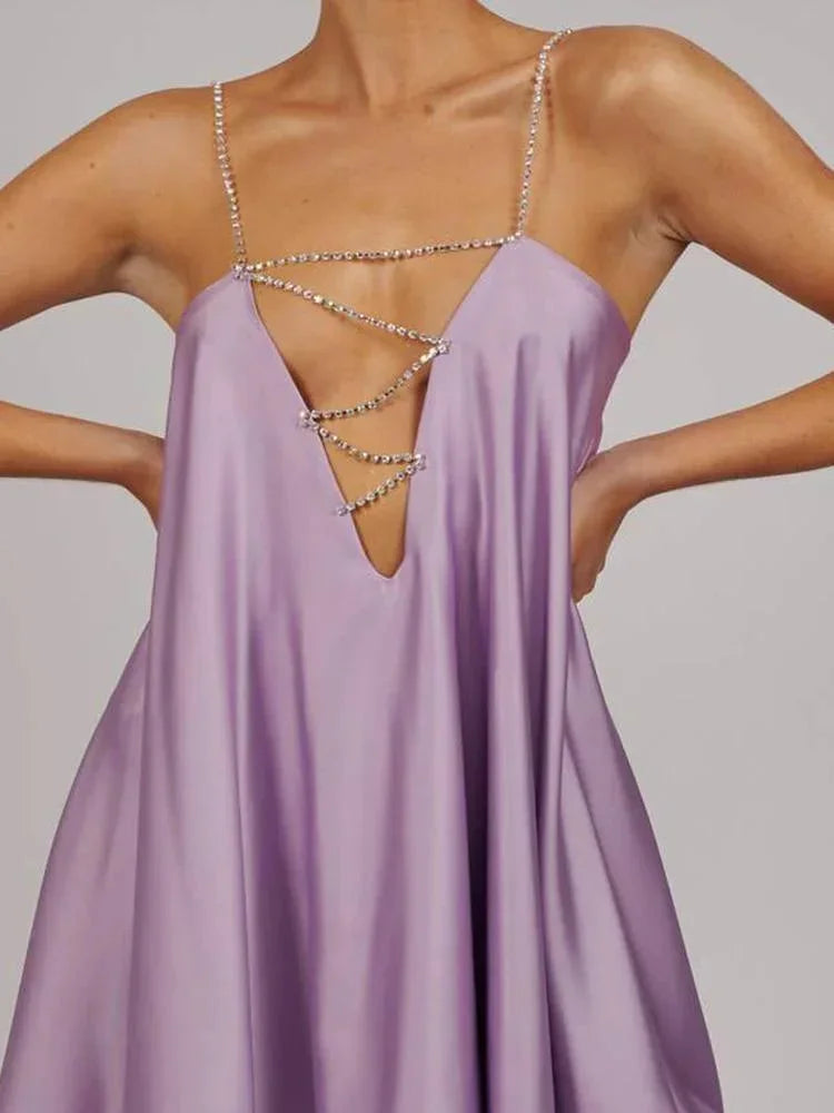 Damen Minikleid mit Kette Abend Partykleid kurz - Image 11