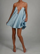 Damen Minikleid mit Kette Abend Partykleid kurz - Image 16