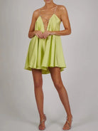 Damen Minikleid mit Kette Abend Partykleid kurz - Image 3