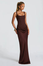 Damen Maxikleid rückenfrei figurbetont - Image 3
