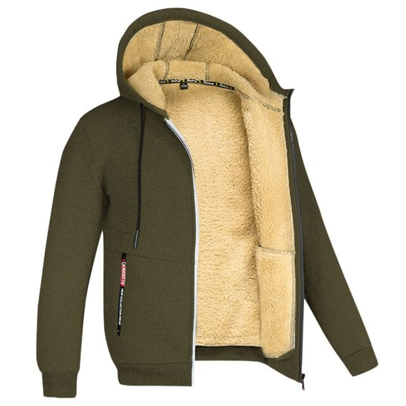 Herren Fleece Reißverschluss Weste Sherpa Gefüttert