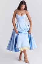 Damen Midi-Tüllkleid Träger Festlich - Image 4