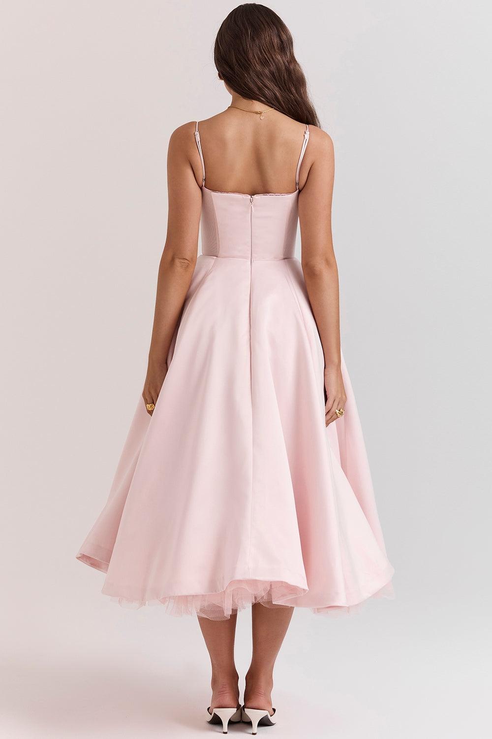 Damen Midi-Tüllkleid Träger Festlich - Image 9