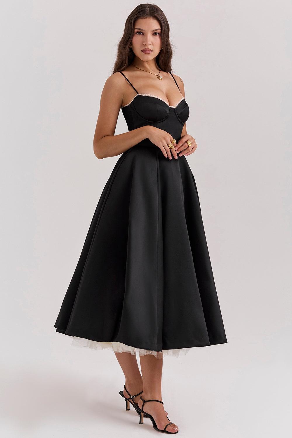 Damen Midi-Tüllkleid Träger Festlich - Image 16