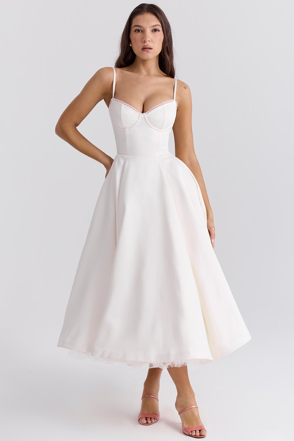 Damen Midi-Tüllkleid Träger Festlich - Image 18