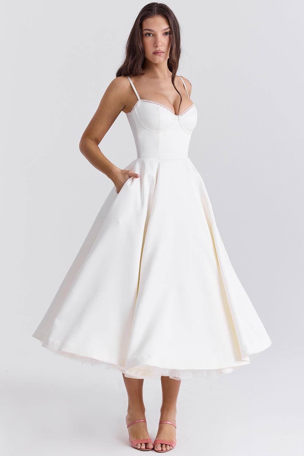 Damen Midi-Tüllkleid Träger Festlich - Image 22
