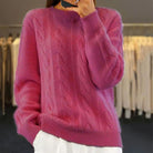 Damen Zopfstrickpullover Kuscheliger Warmer Strickpullover - Image 10