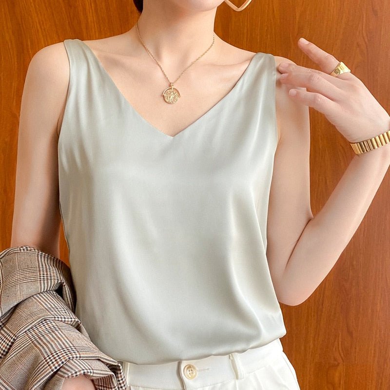 Damen Seiden Tanktop Elegant - Image 7