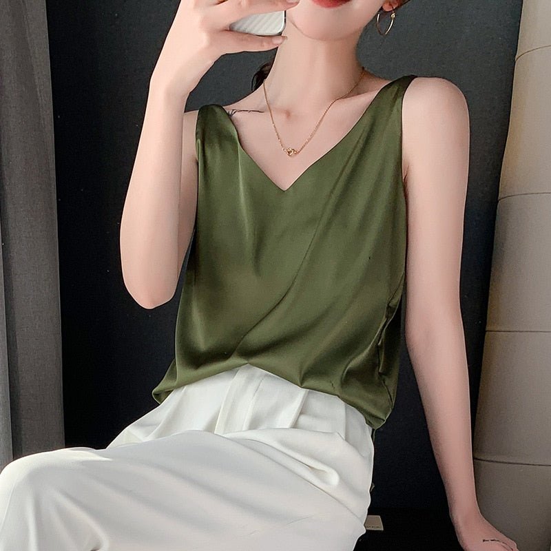 Damen Seiden Tanktop Elegant - Image 5