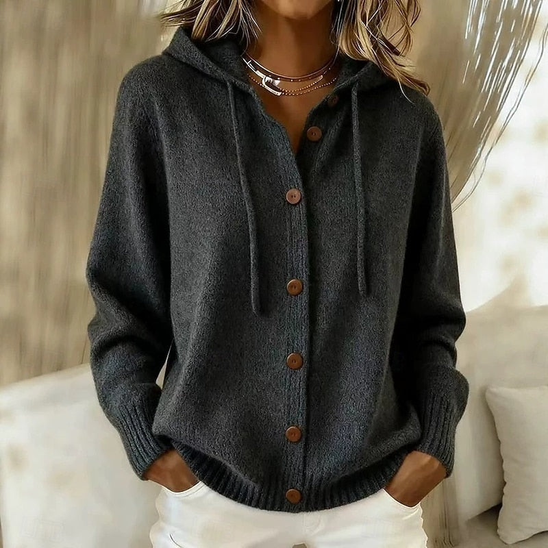 Damen Strick Kapuzenjacke - Image 5