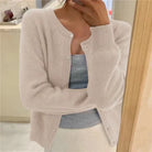 Damen Strickjacke Rundhals Knopfleiste Feinstrick - Image 3
