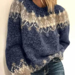 Pull pour femme à color block et coupe décontractée