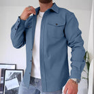 Herren Overshirt Hemdjacke mit Brusttaschen