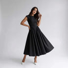 Damen A-Linien Midi-Kleid ärmellos Hochzeitsgast festlich - Image 18