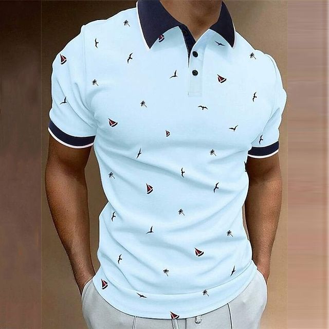 Herren Polohemd Sommer Leicht Elegant - Image 3